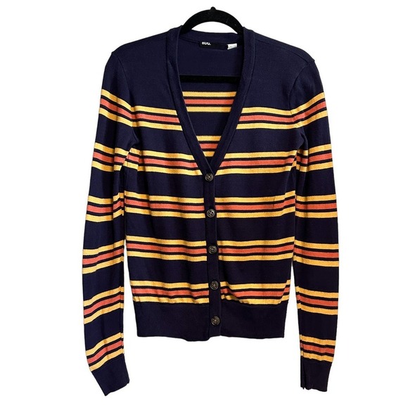 BDG Sweaters - BDG Striped V-Neck Button Front Classic Vintage Vibes Cardigan Sweater Size S